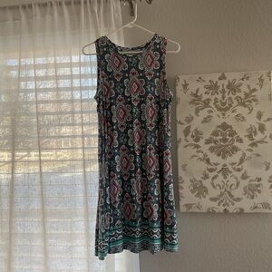 Loft Outlet Sleeveless Patterned Dress